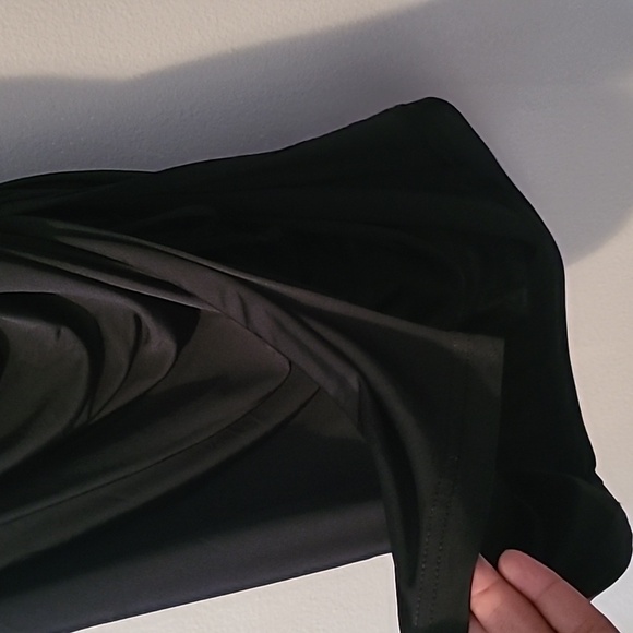 Intimately Free People Black Slinky Stretchy Ruched Side Little Black Dress Sz S - Picture 6 of 12